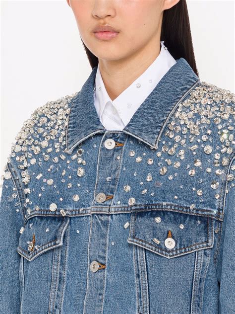 miu miu jeans with crystals|miu michael jacket.